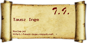 Tausz Inge névjegykártya